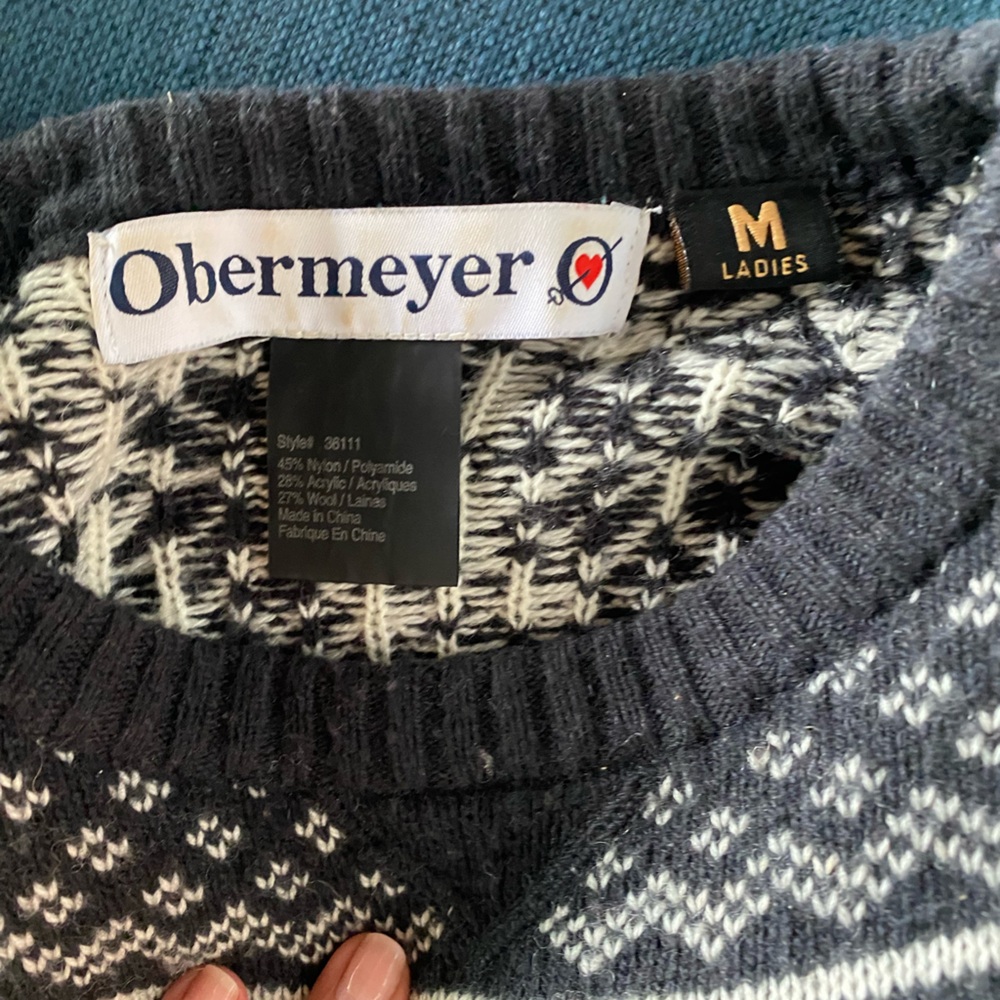 Obarmeyer size Med. Ski Winter Sweater